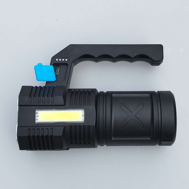 Ручной аккумуляторный фонарь-прожектор с боковой панелью "БЛІК" + ПОДАРОК