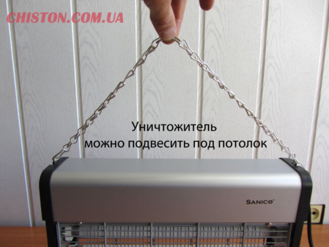 Уничтожитель мух, мошек, моли и комаров САНИКО-20 (90 м², 20 Вт, Польша)